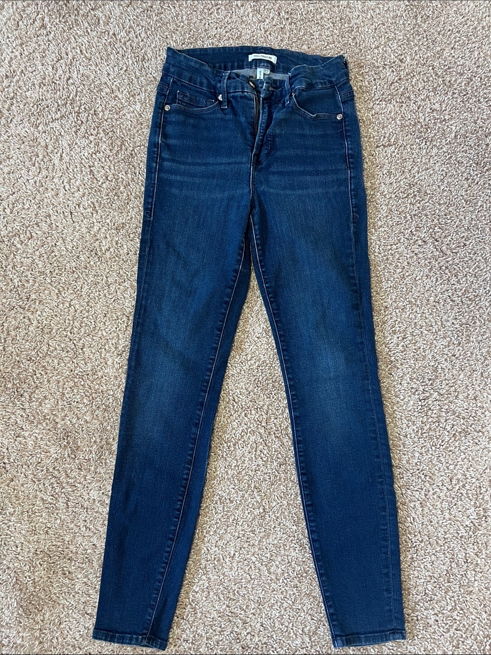 Good American Dark Blue Stretch Skinny Jeans